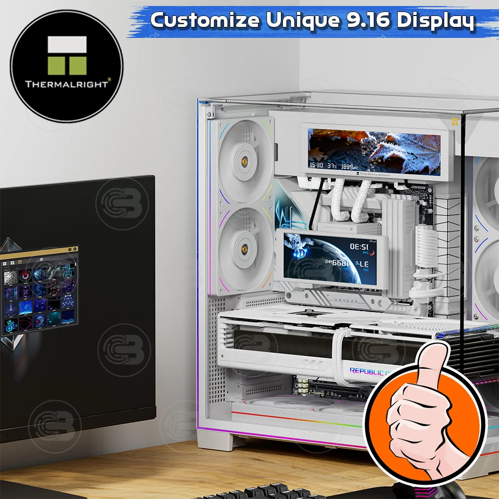 [CoolBlasterThai] Thermalright Trofeo Vision 9.16 IPS LCD 1920×480 WHITE ประกัน 1 ปี (จอแสดงผล)