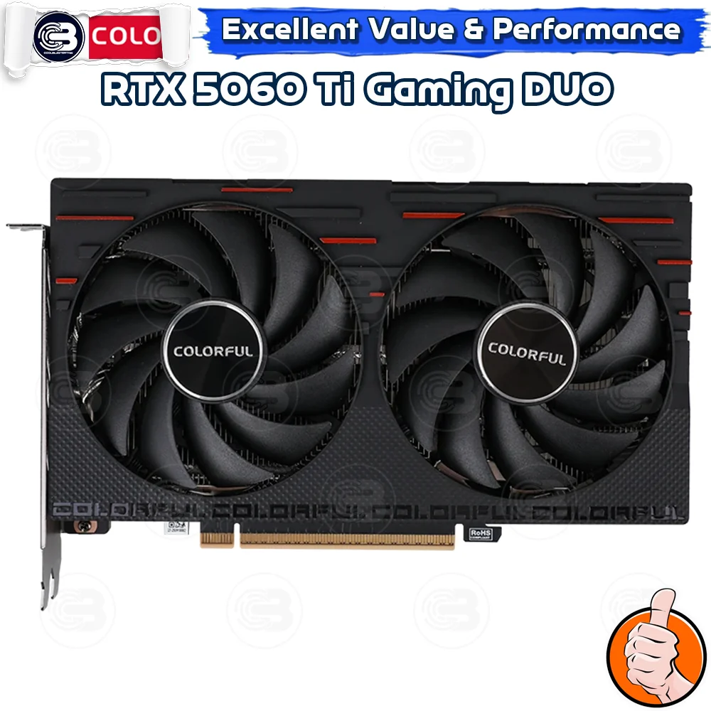 [CoolBlasterThai] COLORFUL GeForce RTX 5060Ti GAMING DUO OC 16GB-V (3Y)