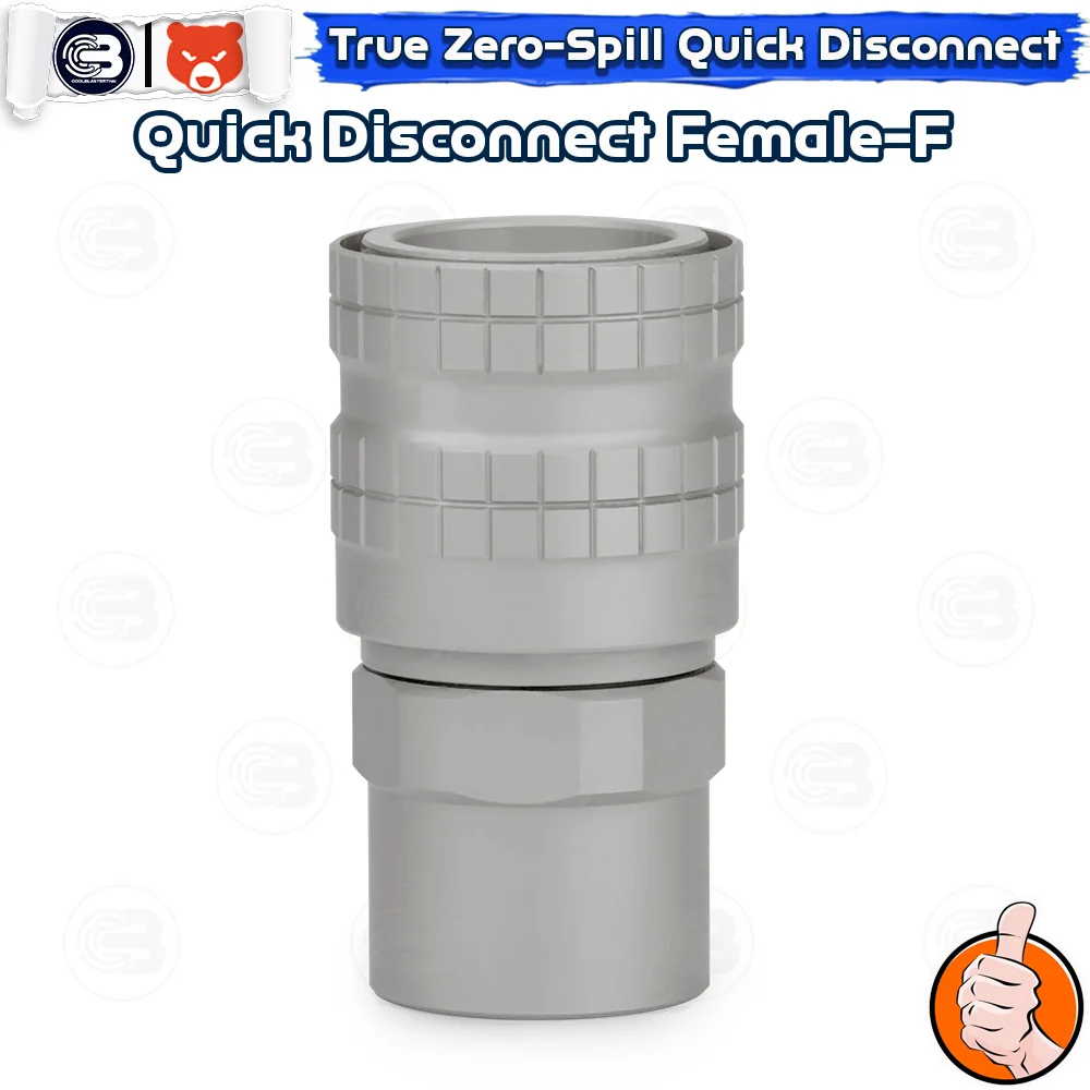 [CoolBlasterThai] THERMAL GRIZZLY DELTAMATE QUICK DISCONNECT FEMALE-F Matt Nickel Machined Brass