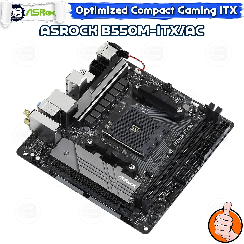 [CoolBlasterThai] ASROCK MAINBOARD B550M-ITX/AC AMD SOCKET AM4 DDR4 iTX ประกัน 3 ปี