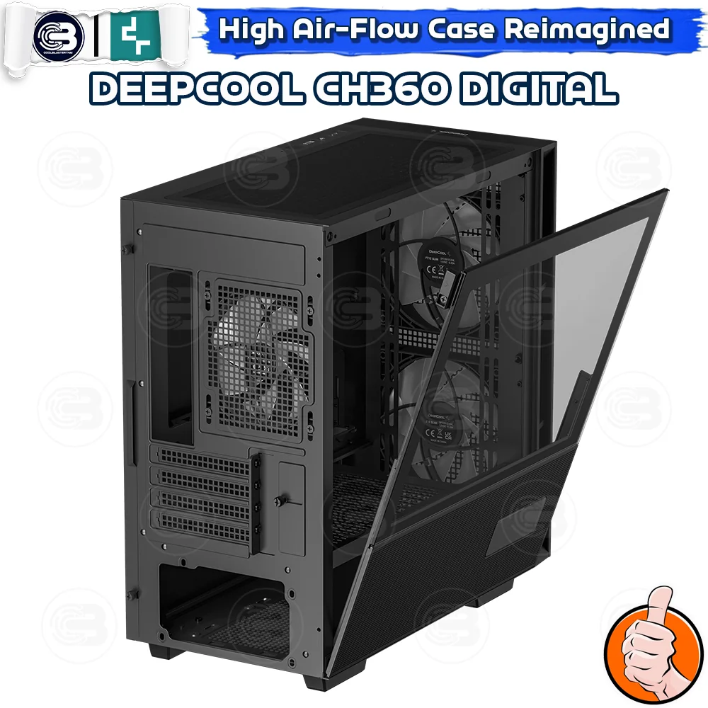 [CoolBlasterThai] DEEPCOOL CH360 Digital Micro-ATX High-Airflow PC Case ประกัน 1 ปี (เคสคอมพิวเตอร์)