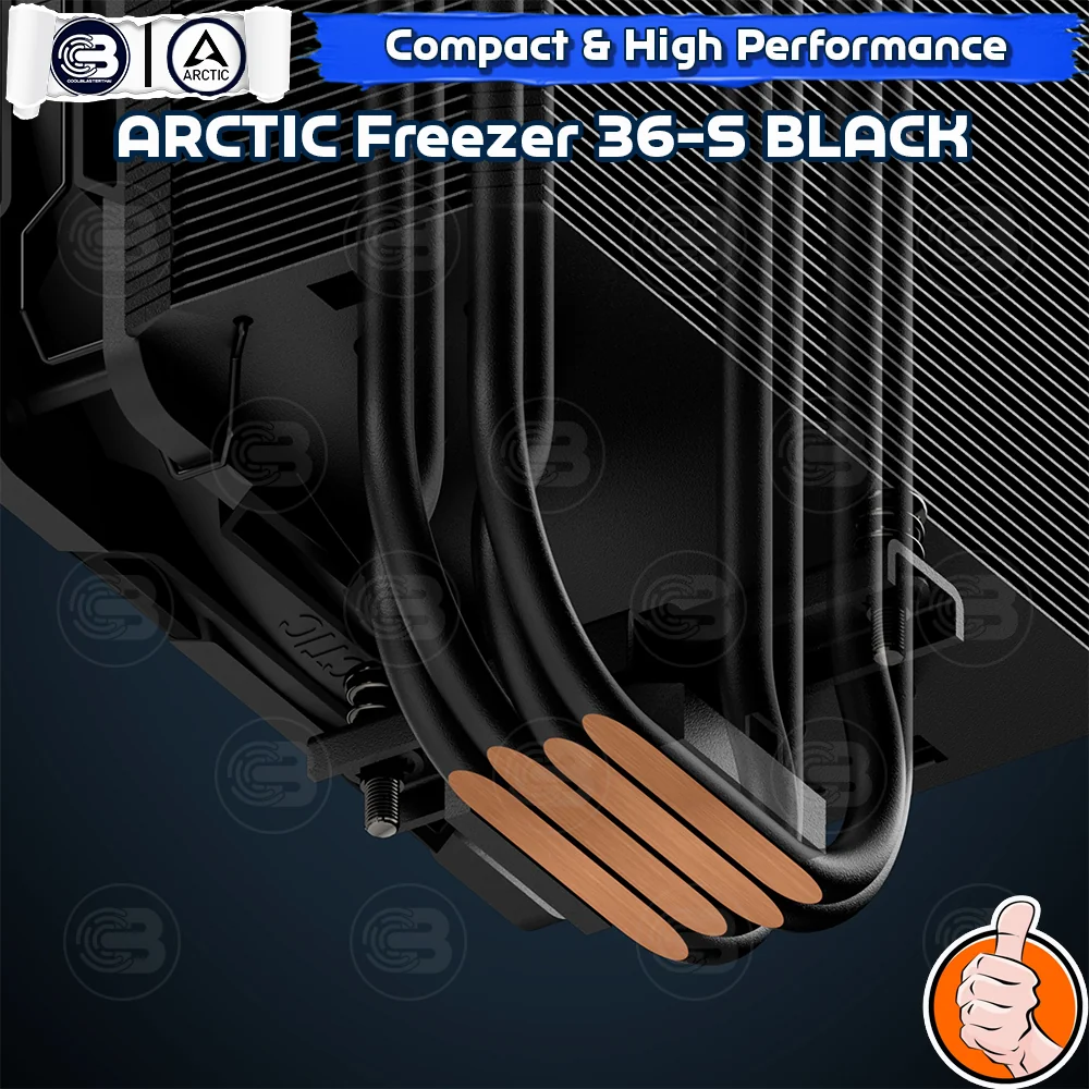 [CoolBlasterThai] ARCTIC FREEZER 36-S BLACK CPU Air Cooler (LGA1851/1700/AM5/AM4)