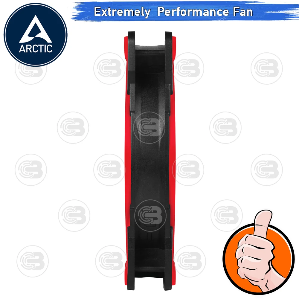 [CoolBlasterThai] ARCTIC BioniX F140 Red Gaming Fan with PWM PST (size 140 mm.) PC Fan Case ประกัน 10 ปี