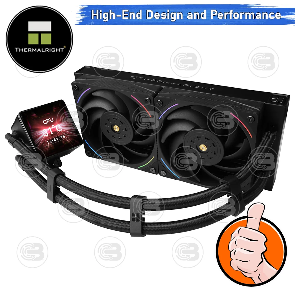 [CoolBlasterThai] Thermalright FROZEN VISION 240 BLACK ARGB AIO Liquid CPU Cooler (AM5/LGA1851 Ready) ประกัน 6 ปี (ชุดระบายความร้อน)