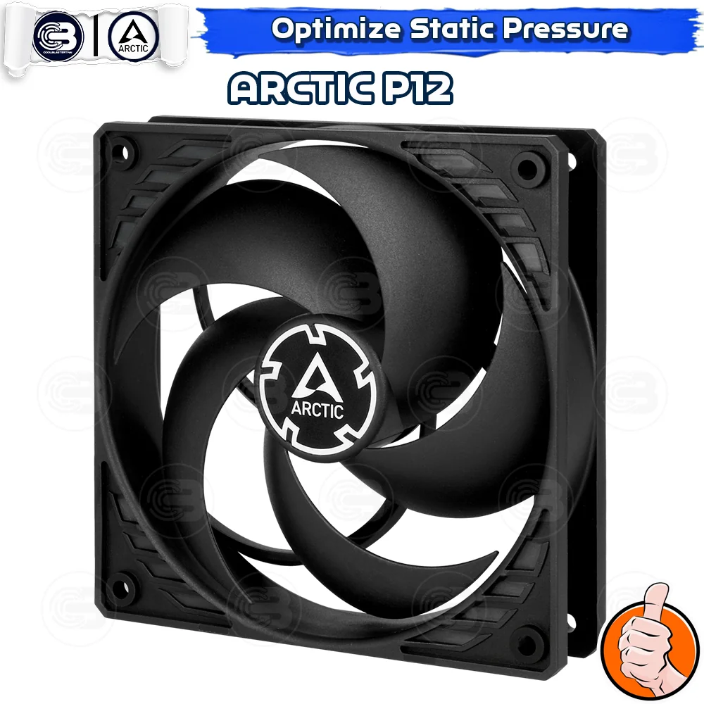 [CoolBlasterThai] ARCTIC P12 Black (size 120 mm.) PC Fan Case ประกัน 6 ปี