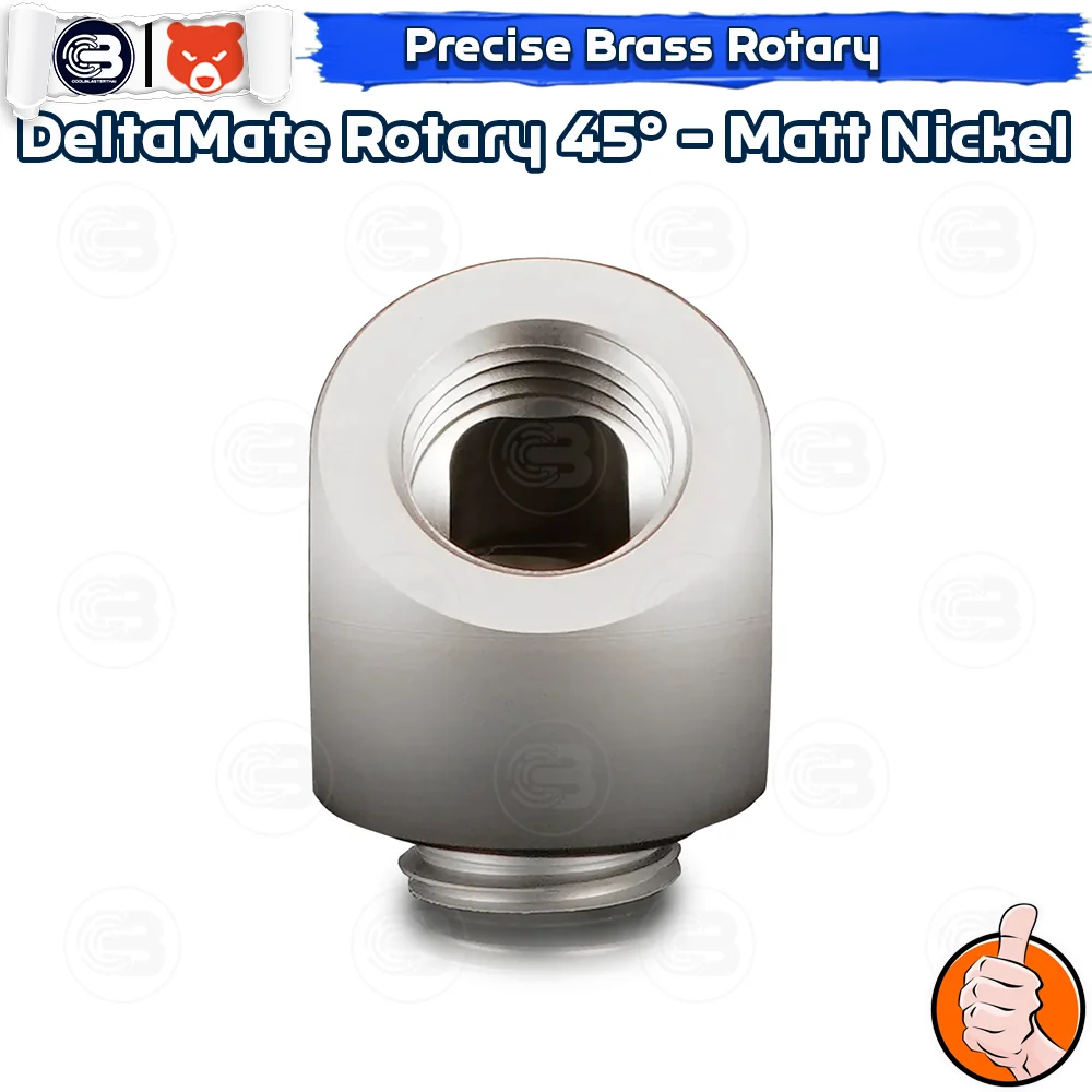 [CoolBlasterThai] THERMAL GRIZZLY DELTAMATE ROTARY 45° Fittings Matt Nickel Machined Brass