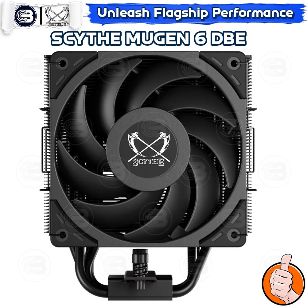 [CoolBlasterThai] SCYTHE MUGEN 6 DBE (Dual Fan Black Edition) CPU Cooler Single Tower 6 Heatpipes (AM5/LGA1851 Ready)