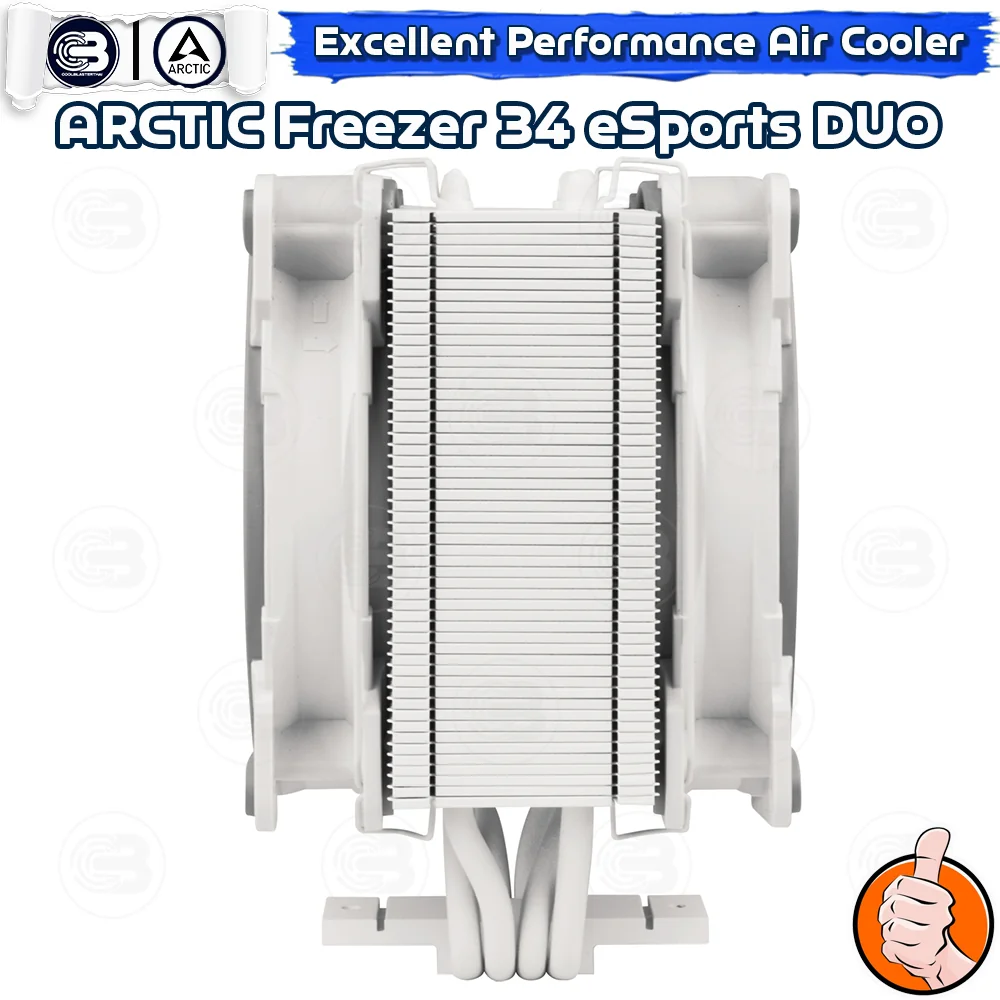 [CoolBlasterThai] ARCTIC FREEZER 34 eSports DUO (GREY-WHITE) Tower CPU Cooler (LGA1851/AM5 Ready)