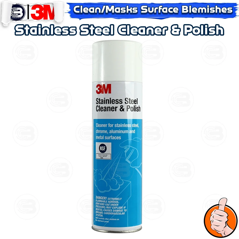 [CoolBlasterThai] 3M Stainless Steel Cleaner & Polish 600 ML.(Product of USA)