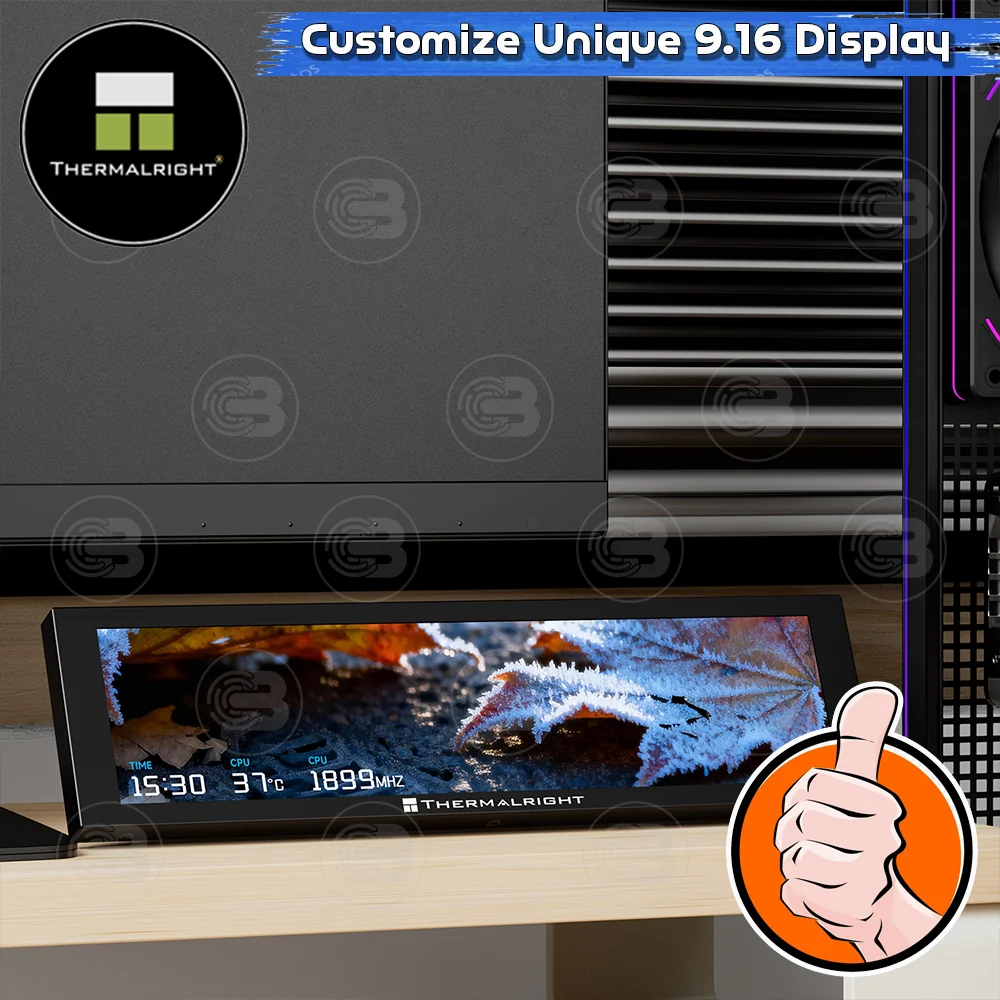 [CoolBlasterThai] Thermalright Trofeo Vision 9.16 IPS LCD 1920×480 BLACK ประกัน 1 ปี (จอแสดงผล)
