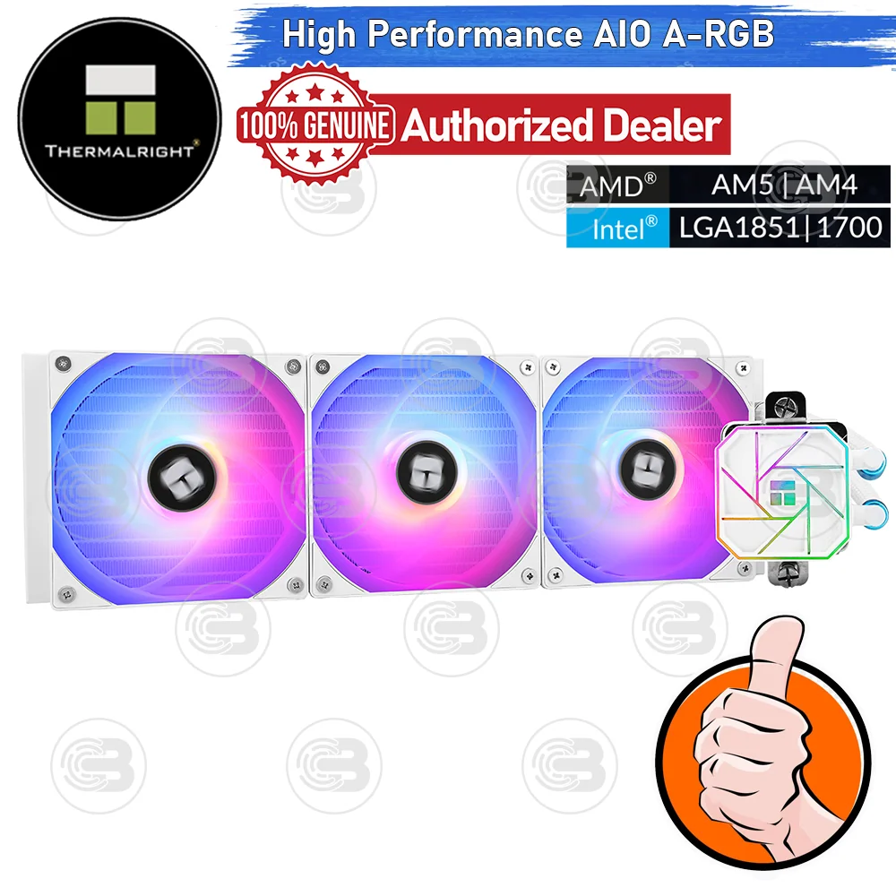 [CoolBlasterThai] Thermalright Aqua Elite 360 WHITE V3 ARGB AIO Liquid CPU Cooler (AM5/LGA1851 Ready) ประกัน 3 ปี