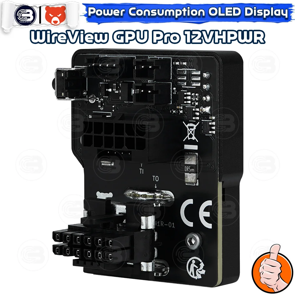 [CoolBlasterThai] THERMAL GRIZZLY WIREVIEW GPU PRO (WV-P-H1R) 12VHPWR Reverse GPU Power Consumption OLED Display (จอแสดงข้อมูลการใช้พลังงาน)