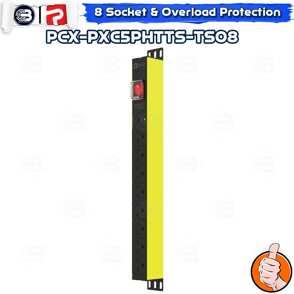 [CoolBlasterThai] PowerconneX Power plug Double Protection 8-WAY 3M (290+10CM) (PXC5PHTTS-TS08)