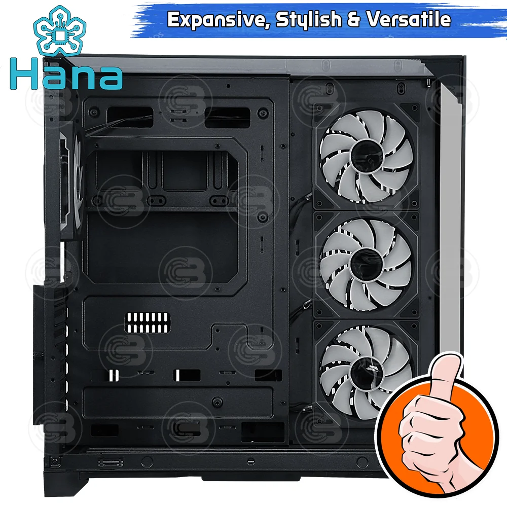 [CoolBlasterThai] Hana Inno HI103B Mid-Tower Tempered Glass PC Case Black ประกัน 1 ปี