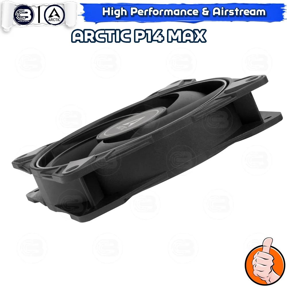 [CoolBlasterThai] ARCTIC P14 Max Black (BULK PACKAGING) 2800 RPM (size 140 mm.) PC Fan Case ประกัน 6 ปี