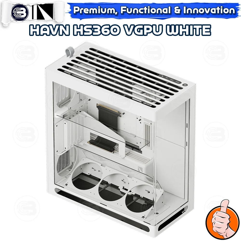 [CoolBlasterThai] HAVN HS360 VGPU WHITE Premium Mid-Tower ATX PC Case