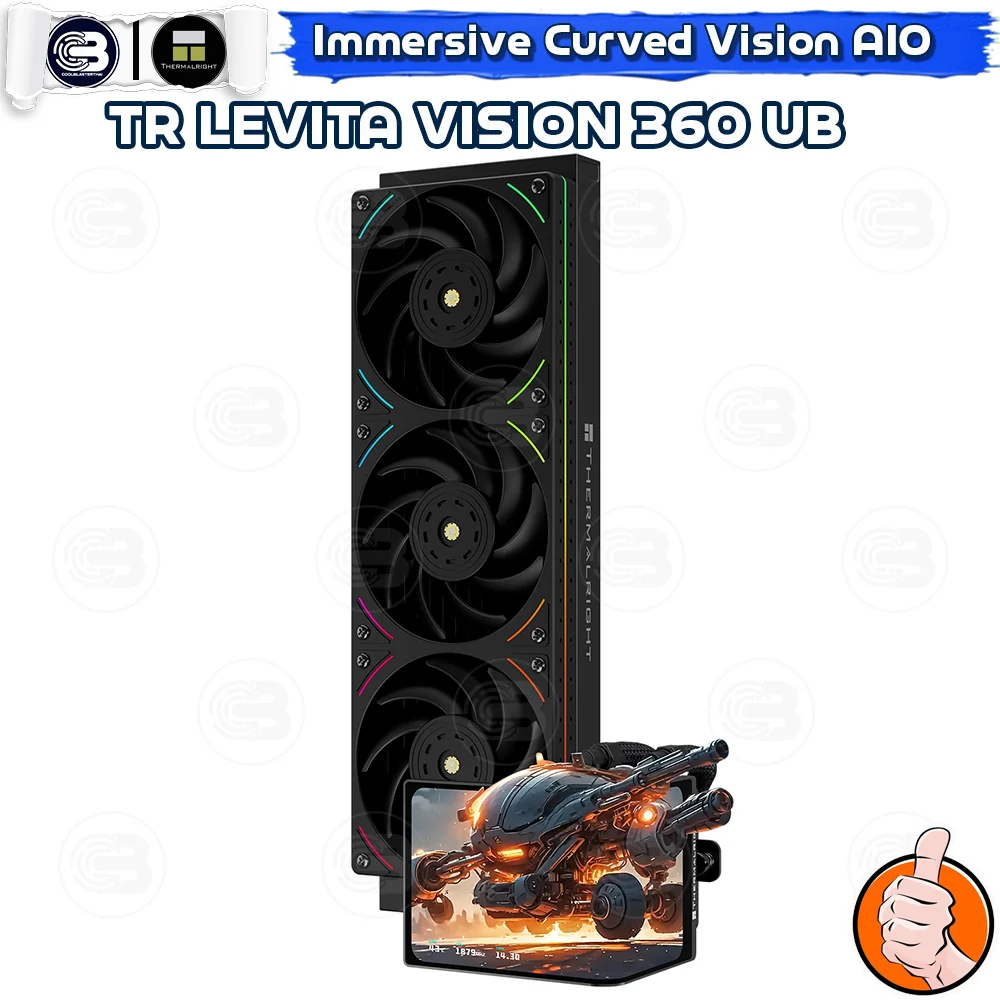 [CoolBlasterThai] Thermalright Levita Vision 360 UB ARGB BLACK AIO Liquid CPU Cooler (AM5/LGA1851 Ready) ประกัน 6 ปี (ชุดระบายความร้อน)