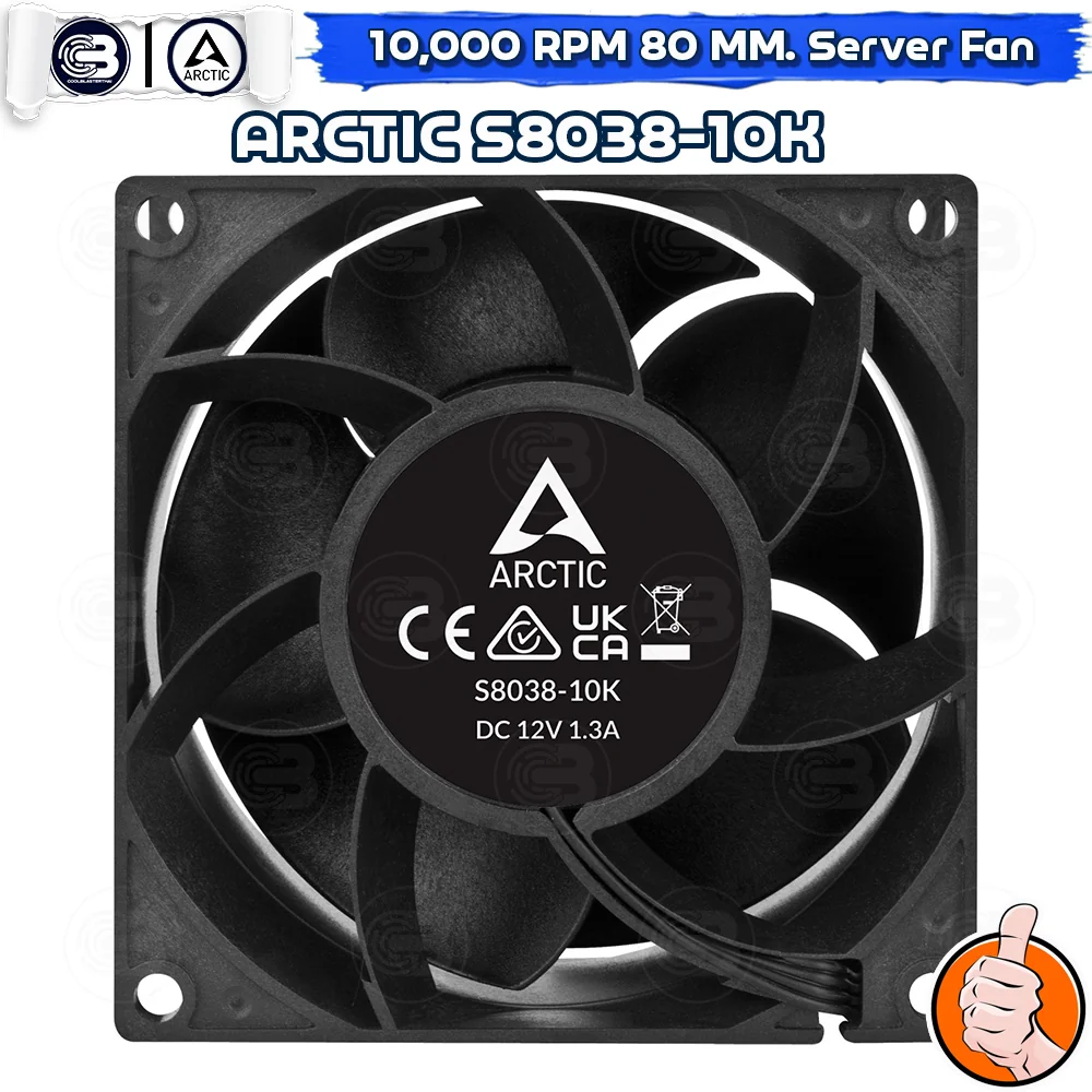 [CoolBlasterThai] ARCTIC S8038-10K 10,00 RPM (size 80 mm.) Fan Case ประกัน 6 ปี
