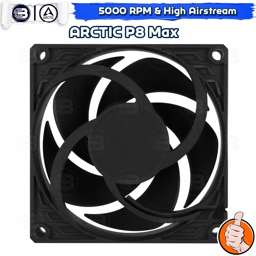 [CoolBlasterThai] ARCTIC P8 Max 500-5000 RPM (size 80 mm.) PC Fan Case ประกัน 6 ปี