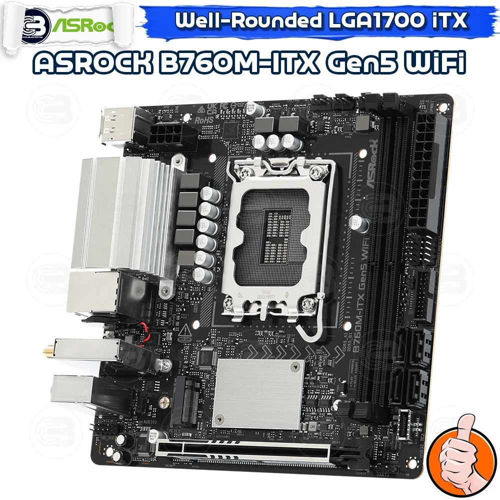 [CoolBlasterThai] ASROCK MAINBOARD B760M-ITX Gen5 WiFi Intel SOCKET LGA1700 DDR5 ITX ประกัน 3 ปี