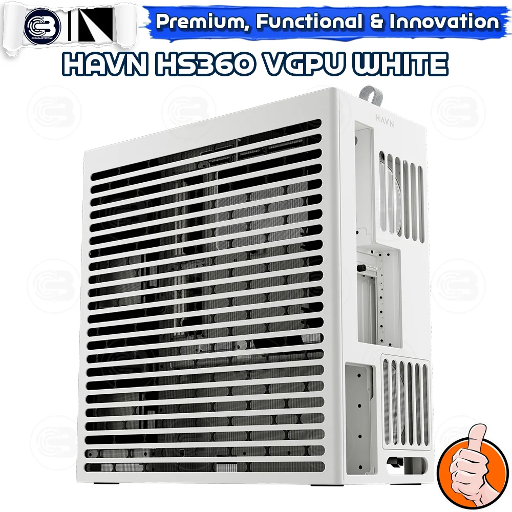 [CoolBlasterThai] HAVN HS360 VGPU WHITE Premium Mid-Tower ATX PC Case