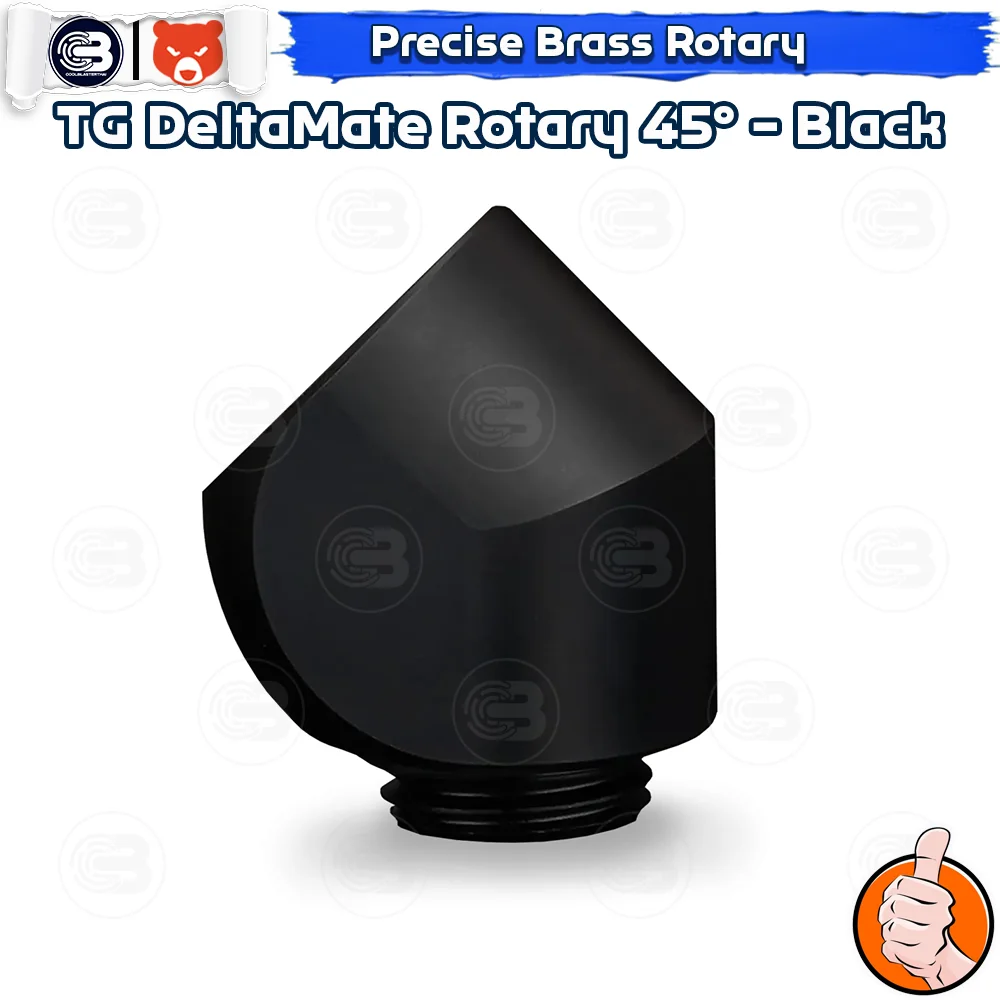 [CoolBlasterThai] THERMAL GRIZZLY DELTAMATE ROTARY 45° Fittings Black Machined Brass