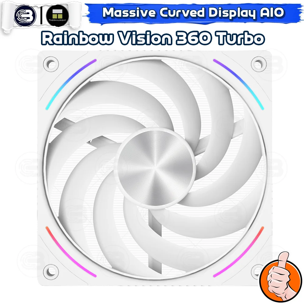 [CoolBlasterThai] Thermalright Rainbow Vision 360 Turbo ARGB WHITE AIO Liquid CPU Cooler (AM5/LGA1851 Ready) ประกัน 6 ปี (ชุดระบายความร้อน)