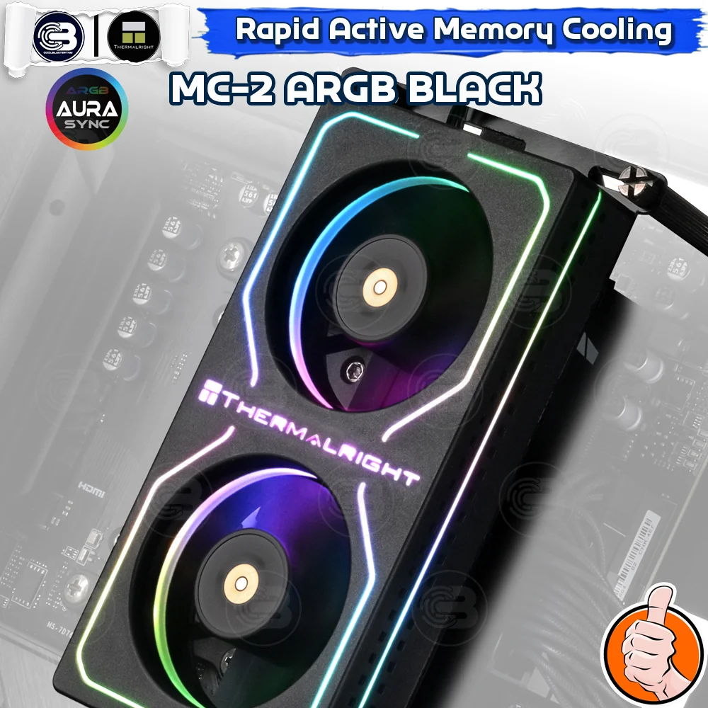 [CoolBlasterThai] Thermalright MC-2 ARGB BLACK MEMORY COOLING KIT (ชุดระบายความร้อน)