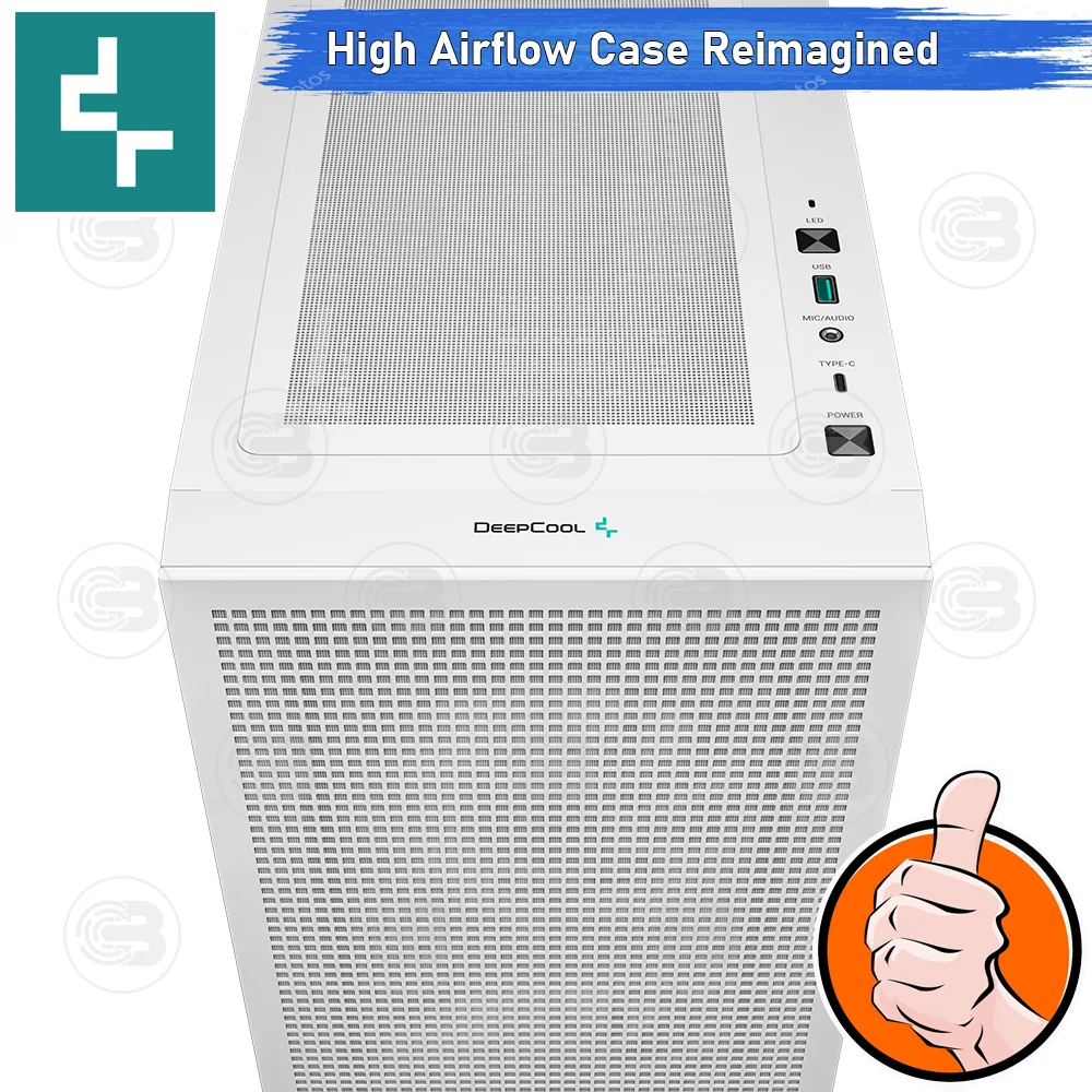 [CoolBlasterThai] DEEPCOOL CH360 WH Digital Micro-ATX High-Airflow PC Case WHITE ประกัน 1 ปี