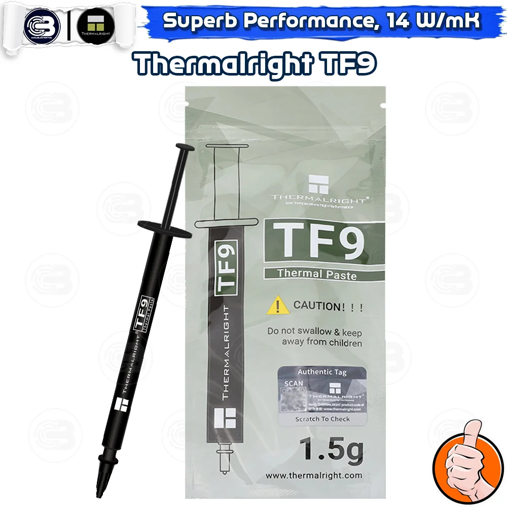 [CoolBlasterThai] THERMALRIGHT TF9 Thermal Compound 1.5g./14 W/m.k (ซิลิโคนนำความร้อน)