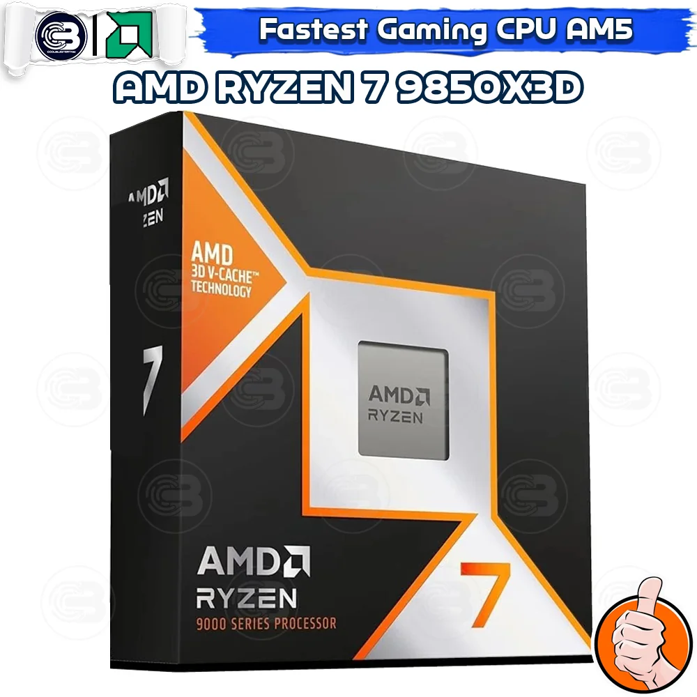[CoolBlasterThai] CPU AMD RYZEN 7 9850X3D 8 CORE/16 THREAD (SOCKET AM5) WITHOUT COOLER