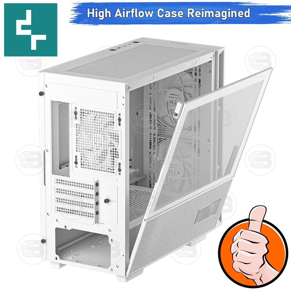 [CoolBlasterThai] DEEPCOOL CH360 WH Digital Micro-ATX High-Airflow PC Case WHITE ประกัน 1 ปี
