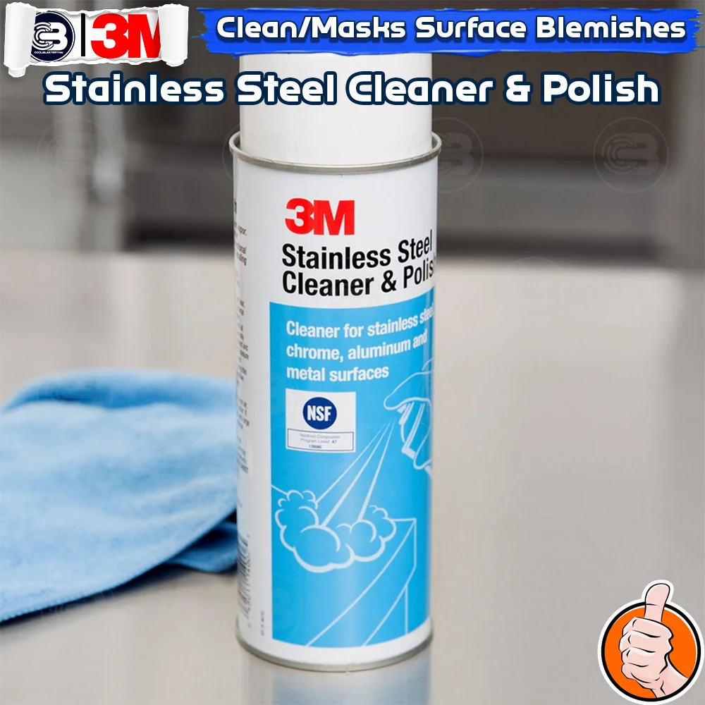 [CoolBlasterThai] 3M Stainless Steel Cleaner & Polish 600 ML.(Product of USA)