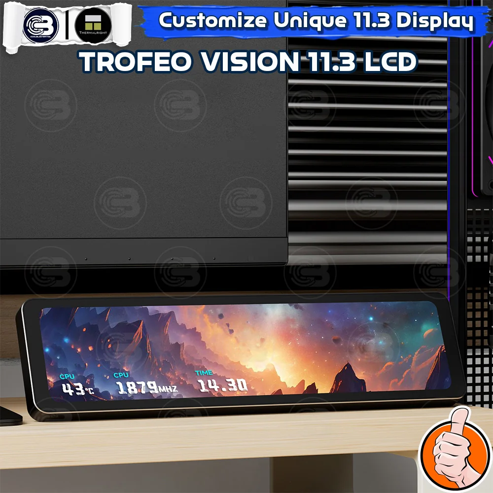 [CoolBlasterThai] Thermalright Trofeo Vision 11.3 IPS LCD 1920×400 BLACK ประกัน 1 ปี (จอแสดงผล)