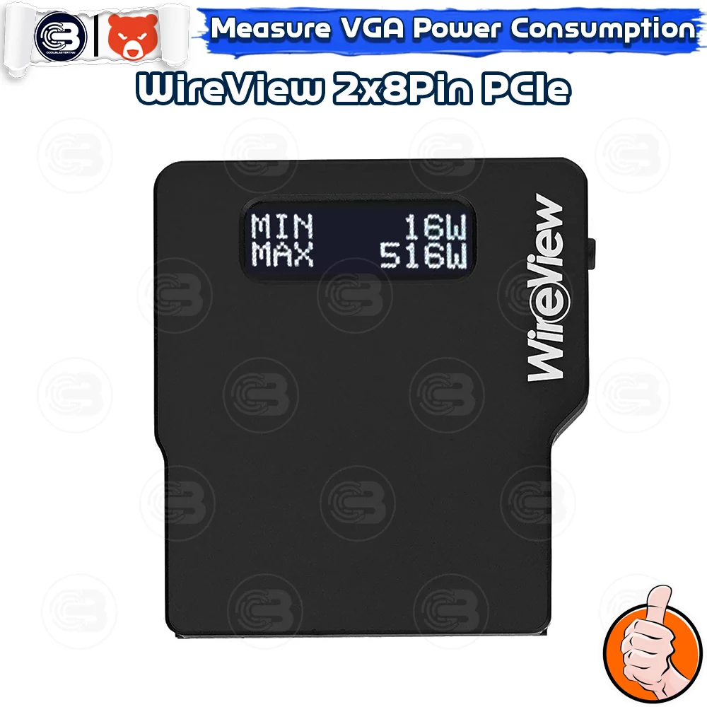 [CoolBlasterThai] THERMAL GRIZZLY WIREVIEW 2x8Pin PCIe Reversed GPU Power Consumption OLED Display (จอแสดงข้อมูลการใช้พลังงาน)