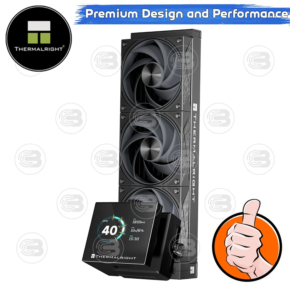 [CoolBlasterThai] Thermalright Stream Vision 360 BLACK 3.5-Inch Screen AIO Liquid CPU Cooler (AM5/LGA1851 Ready) ประกัน 5 ปี
