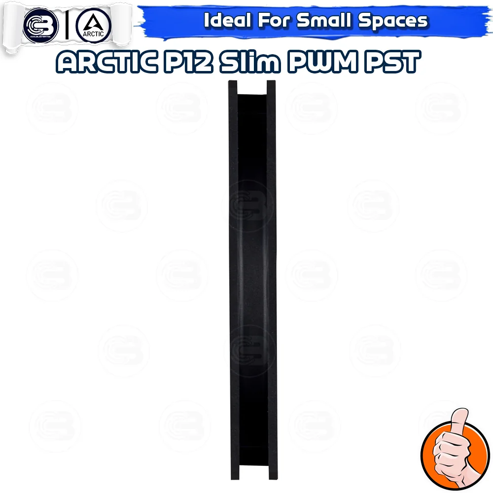 [CoolBlasterThai] ARCTIC P12 SLIM PWM PST BLACK (120 mm.) X3 Value Pack PC Fan Case ประกัน 6 ปี