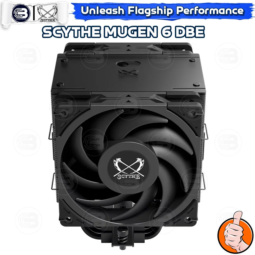[CoolBlasterThai] SCYTHE MUGEN 6 DBE (Dual Fan Black Edition) CPU Cooler Single Tower 6 Heatpipes (AM5/LGA1851 Ready)
