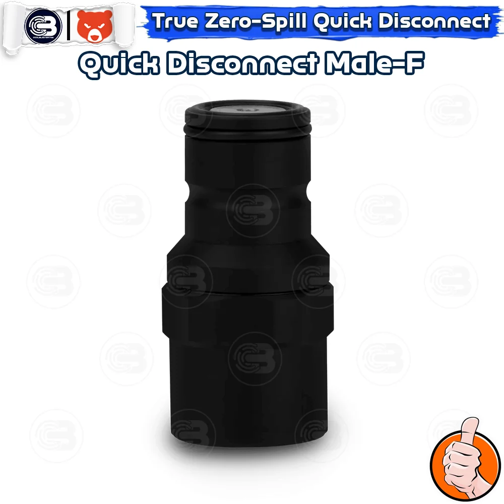 [CoolBlasterThai] THERMAL GRIZZLY DELTAMATE QUICK DISCONNECT MALE-F Black Machined Brass