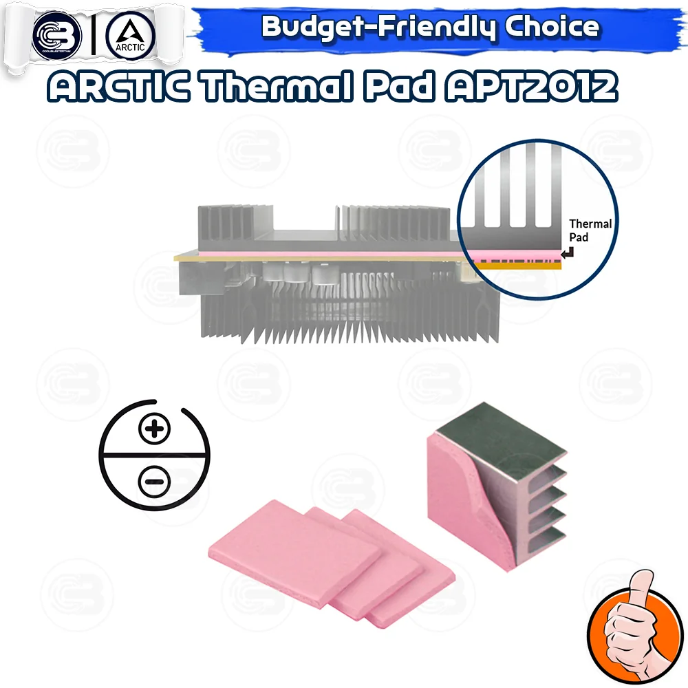 [CoolBlasterThai] ARCTIC Thermal Pad (Basic Pad) TP-1 (APT2012) Value Pack 4Pcs 100x100x1.0 mm. (ซิลิโคนนำความร้อน)