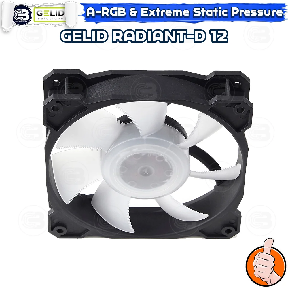 [CoolBlasterThai] GELID RADIANT-D 12CM (120mm) Extreme Performance A-RGB Fan Case