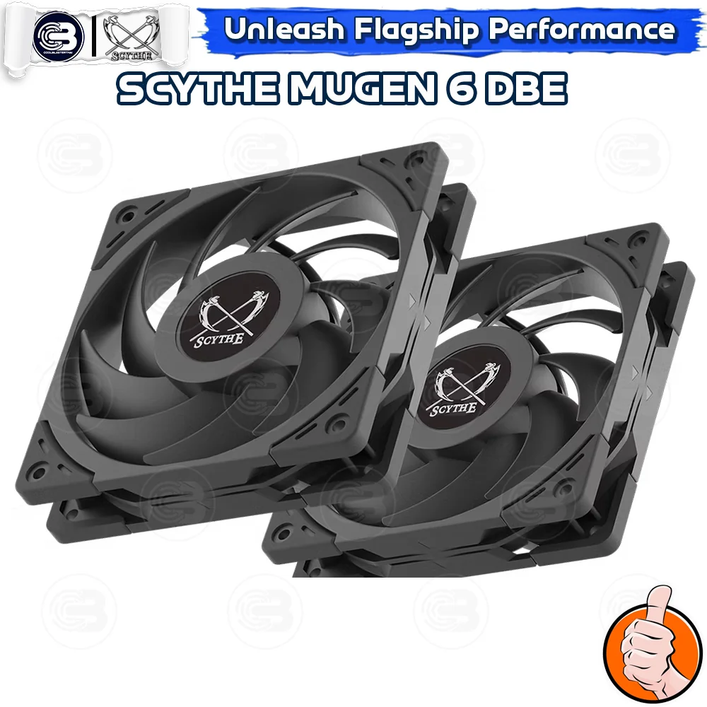 [CoolBlasterThai] SCYTHE MUGEN 6 DBE (Dual Fan Black Edition) CPU Cooler Single Tower 6 Heatpipes (AM5/LGA1851 Ready)