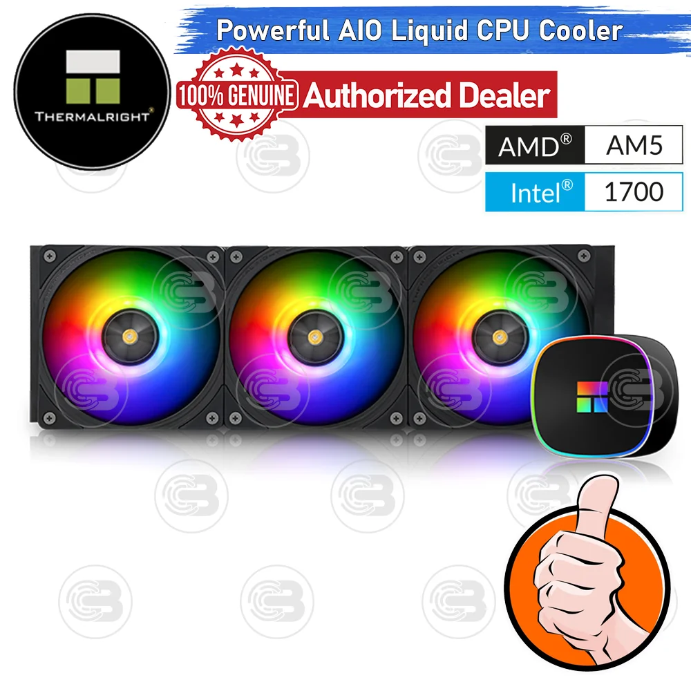 [CoolBlasterThai] Thermalright FROZEN HORIZON 360 BLACK ARGB AIO Liquid CPU Cooler (AM5/LGA1851 Ready) ประกัน 6 ปี
