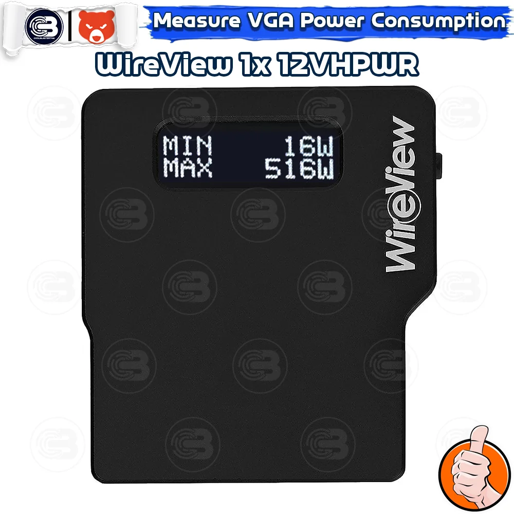 [CoolBlasterThai] THERMAL GRIZZLY WIREVIEW (WV-H1R) 12VHPWR Reversed GPU Power Consumption OLED Display (จอแสดงข้อมูลการใช้พลังงาน)