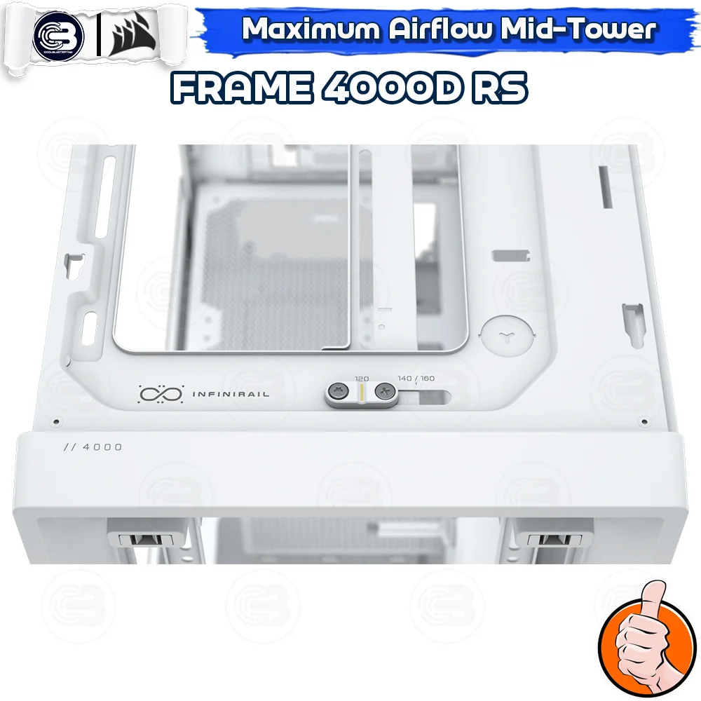 [CoolBlasterThai] CORSAIR FRAME 4000D AIRFLOW Mid-Tower PC Case - White ประกัน 2 ปี (CC-9011313-WW)