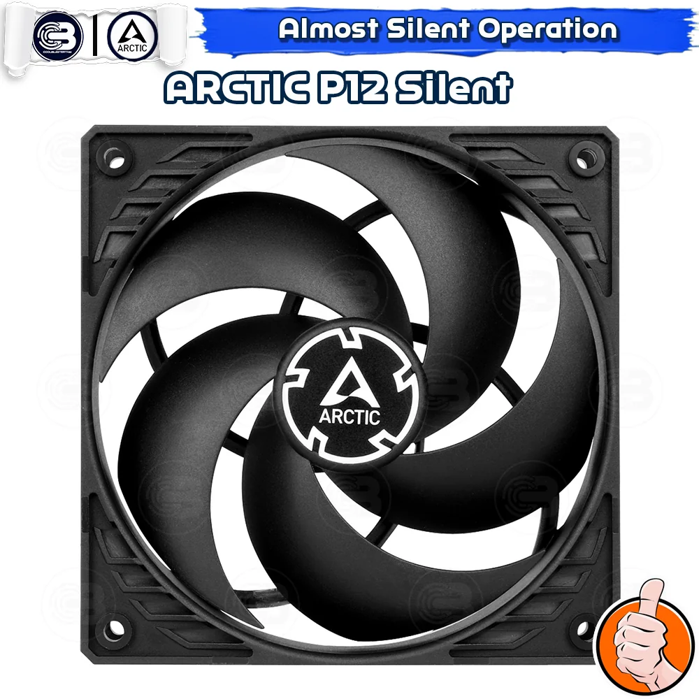 [CoolBlasterThai] ARCTIC P12 Silent Black (size 120 mm.) PC Fan Case ประกัน 6 ปี