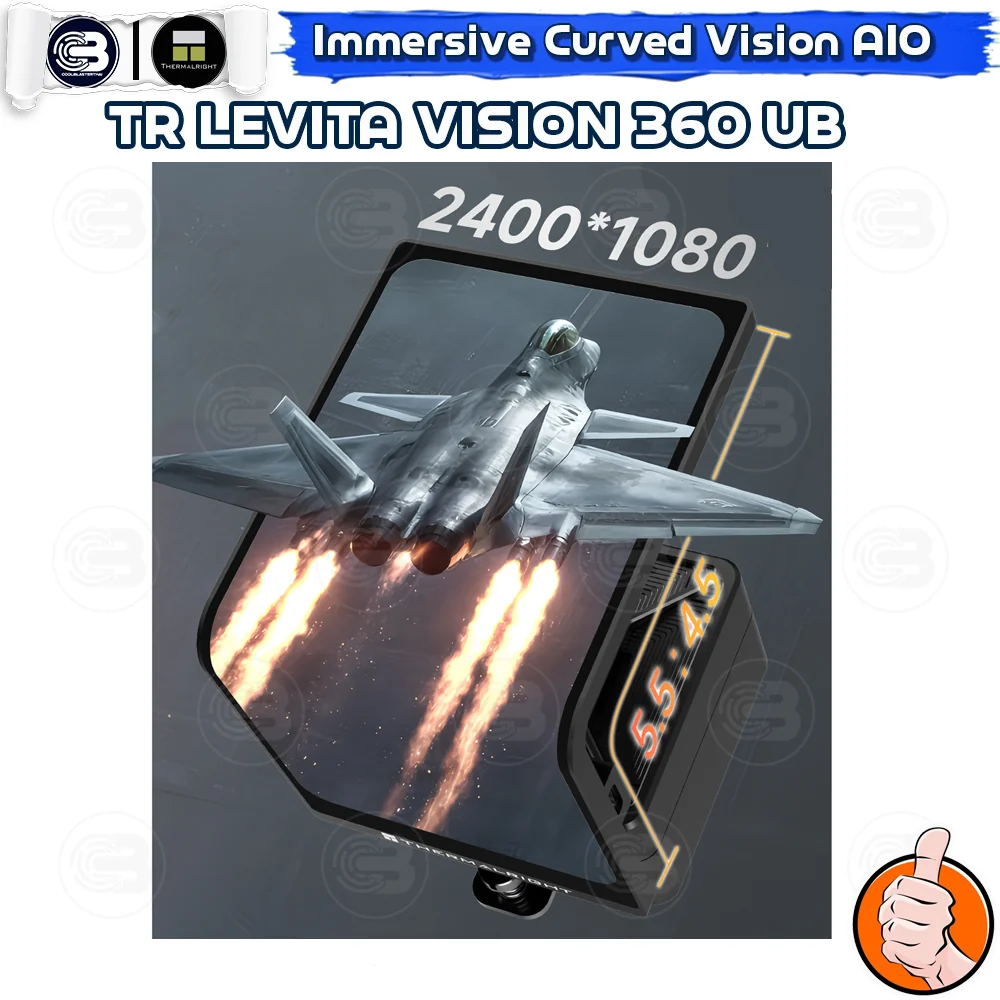 [CoolBlasterThai] Thermalright Levita Vision 360 UB ARGB BLACK AIO Liquid CPU Cooler (AM5/LGA1851 Ready) ประกัน 6 ปี (ชุดระบายความร้อน)