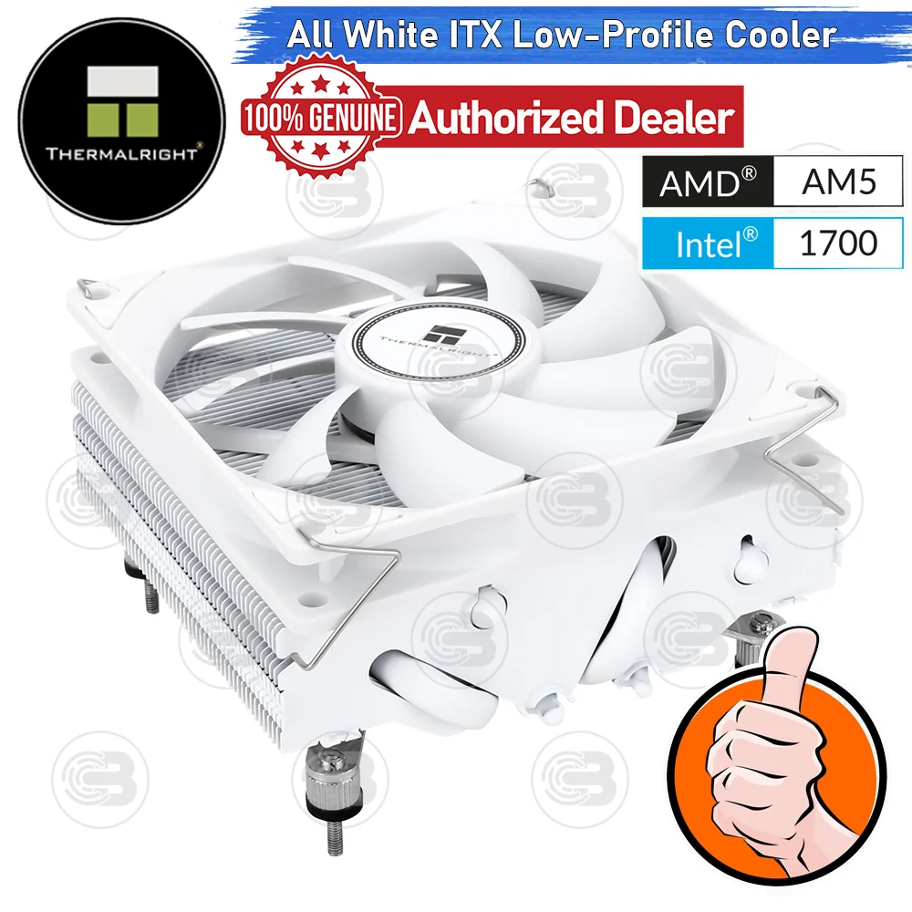 [CoolBlasterThai] Thermalright AXP90 X47 White Low-Profile CPU Cooler with 4 Heatpipes ประกัน 6 ปี (AM5/LGA1851 Ready)