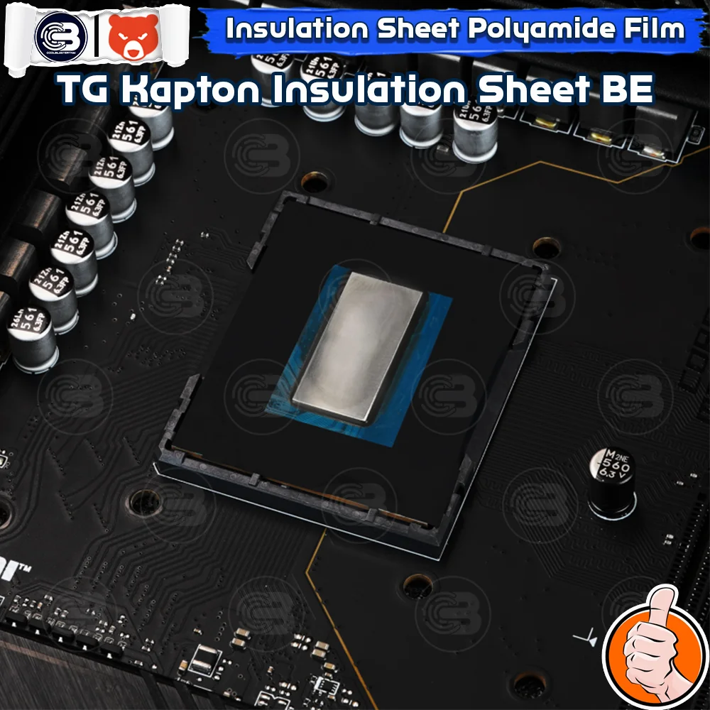[CoolBlasterThai] THERMAL GRIZZLY KAPTON INSULATION SHEET BLACK EDITION Electrically Conductive Protection