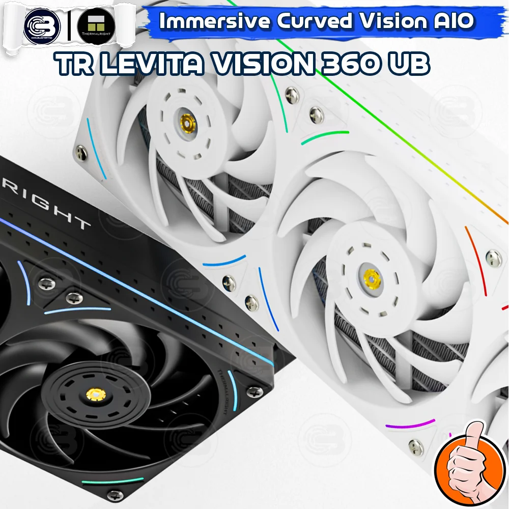 [CoolBlasterThai] Thermalright Levita Vision 360 UB ARGB WHITE AIO Liquid CPU Cooler (AM5/LGA1851 Ready) ประกัน 6 ปี (ชุดระบายความร้อน)